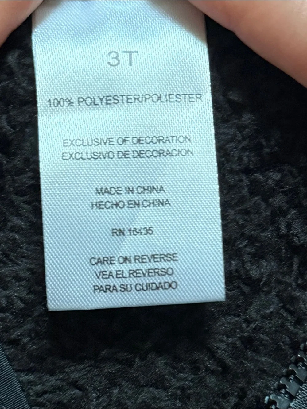 Pokémon Pikachu Toddler Boys Black Plush Zip-Up Jacket 3T